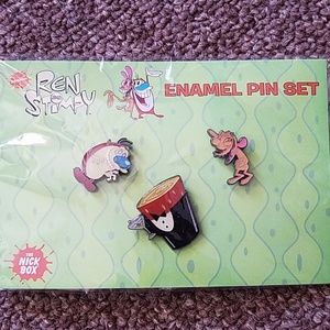 Ren and Stimpy pin set- from the Nick Box